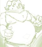  2019 anthro belly canid canine canis cu_sith_(tas) domestic_dog humanoid_hands male mammal moobs nipples numpia overweight overweight_male scarf solo tokyo_afterschool_summoners video_games 