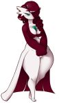  big_breasts bordeaux breasts cleavage clothed clothing dorian-bc fan_character female gardevoir green_eyes hair humanoid nintendo not_furry piercing pok&eacute;mon pok&eacute;mon_(species) solo thick_thighs video_games wide_hips 