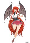  big_breasts blush bottomwear breasts clothing demon female hi_res high_school_dxd humanoid membranous_wings open_mouth rias_gremory skirt solo stormcow wings 