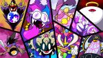  02_(kirby) arthropod ball bee clothing dark_matter drawcia eyewear galacta_knight glasses hat headgear headwear hymenopteran insect kirby_(series) magolor magolor_soul marx monster nightmare_(kirby) nintendo one_eyes purple_eyes purple_skin queen_sectonia shadow shenaniganza star star_dream tongue tongue_out video_games white_skin witch_hat word 