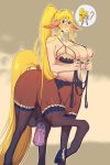  animal_genitalia animal_penis bakuhaku balls big_breasts blonde_hair blue_eyes blush bra breasts centorea_shianus_(monster_musume) clothing dickgirl equid equid_taur equine equine_penis equine_taur garter_belt garter_straps hair hi_res intersex legwear lingerie looking_at_viewer mammal mammal_taur monster_musume penis taur thigh_highs underwear 