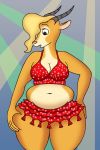  absurd_res antelope bovid breasts cleavage clothed clothing disney female gazelle gazelle_(zootopia) hi_res lordstormcaller mammal slightly_chubby solo zootopia 