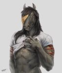  abs anthro bucephalus clothing equid equine hair horse male mammal muscular muscular_male solo tgt1512 