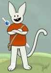  absurd_res adventure domestic_cat felid feline felis hi_res invalid_color light mammal melee_weapon shermy sword time weapon 