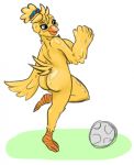  ashwolves5 avian bird ettie female hi_res mascot nude soccer solo sport 