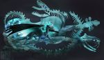  2019 absurd_res blue_eyes digital_media_(artwork) dragon feral gelangweiltertoaster hi_res membranous_wings scales scalie solo spines standing western_dragon wings 