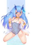  azur_lane bikini horns i-13_(azur_lane) kazuma_muramasa megane see_through swimsuits 