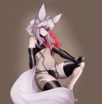  anthro bulge canid canine clothed clothing crossdressing girly hair hair_over_eye hi_res looking_at_viewer male mammal rubber simple_background smile solo suelix underwear 