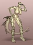  anthro athletic autumm_airwave big_breasts breasts eyewear female fish hi_res looking_at_viewer marine nipples nude pussy shark solo standing sunglasses thick_thighs wide_hips 