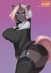  anthro clothing cutie_mark equid female garter_straps habit hi_res horn legwear lingerie littlesheep looking_at_viewer makeup mammal my_little_pony nun smile solo stockings unicorn 