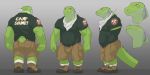  alligator alligatorid clothed clothing crocodilian gradient_background hi_res luvbites male model_sheet muscular muscular_male reptile scalie simple_background unknown_artist vincent_(luvbites) yellow_sclera 