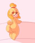  animal_crossing anormaluser butt female hi_res isabelle_(animal_crossing) nintendo nude solo video_games 
