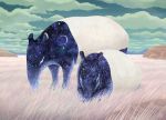  ambiguous_gender cloud duo eyes_closed feral fur grass hi_res malayan_tapir mammal outside rock sakkan69 sky standing tapir white_fur 