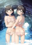 5_nenme_no_houkago akemi_(kantoku) ass bikini himeru_(kantoku) kantoku panty_pull see_through swimsuits undressing wet wet_clothes yuri 