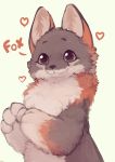  &lt;3 absurd_res ambiguous_gender black_nose brown_eyes canid canine cheek_tuft color_fox fox front_view fur fur_tuft grey_fur hi_res mammal multicolored_fur neck_tuft orange_fur simple_background smile solo tuft 