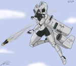  aircraft airplane angry anthro attack cloud curvaceous explosives female hi_res jeffthehusky jet living_aircraft living_machine machine markings mecha missile red_eyes rocket sketch solo teeth thick_thighs weapon wheels wings 
