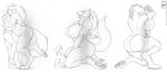  anthro breasts butt canid canine canis clothing cowgirl_position female human kissing kneeling male male/female mammal monochrome muscular muscular_female nude on_top sex simple_background sketch walter_sache were werecanid werecanine werewolf white_background wolf 