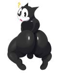  ? anthro backsack balls big_butt butt domestic_cat felid feline felis felix_the_cat felix_the_cat_(series) fleischer_style_toon hi_res looking_at_viewer looking_back male mammal open_mouth solo sssonic2 toony wide_hips 