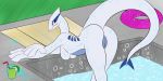  anthro breasts butt casual_nudity female legendary_pok&eacute;mon looking_at_viewer lugia nintendo nipples pok&eacute;mon pok&eacute;mon_(species) pool_(disambiguation) presenting presenting_hindquarters pussy rorrek video_games water wet 