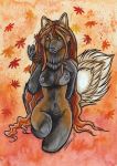  autumn breasts canid canine female fox hair mammal shiverz solo 
