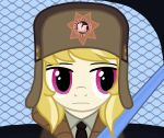  clothing coat cosplay crossover equid equine fargo female friendship_is_magic frown hat headgear headwear hi_res horse mammal march_gustysnows_(mlp) my_little_pony necktie pink_eyes police pony tineid 