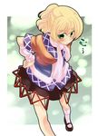  :t arm_warmers blonde_hair error hand_on_hip highres jpeg_artifacts mary_janes mizuhashi_parsee pointy_ears sakino_shingetsu scarf shoes short_hair solo touhou 