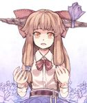  brown_eyes brown_hair horns ibuki_suika solo tears touhou urin 