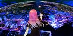  bad_id bad_pixiv_id cityscape cosmo_clock_21 ferris_wheel furai night original paper_airplane pink_hair solo yokohama 