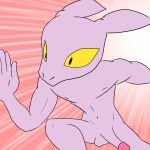  1:1 abstract_background animated balls bouncing_penis dragon_ball dragon_ball_super dyspo_(dragon_ball_super) hi_res humanoid_penis lagomorph male mammal nude penis purple_skin running solo unknown_artist yellow_eyes 