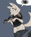 2019 canid canine disney female fox gun josun mammal pussy ranged_weapon skye_(zootopia) weapon zootopia 