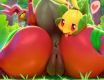  &lt;3 2015 anus arthropod big_butt big_eyes big_pussy blush butt detailed_background duo edit female female/female feral flora_fauna forest grass happy insect larger_female leaf leavanny looking_back myriapod nature nintendo outside peach_pussy plant plump_labia pok&eacute;mon pok&eacute;mon_(species) pussy rear_view red_eyes scolipede sex shocked signature sitting size_difference smile source_request squish sunibee surprise sweat tree video_games yellow_eyes 