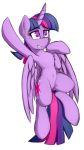  2019 absurd_res anon_1515 blush cutie_mark equid eyebrows eyelashes feathers female feral friendship_is_magic hair hi_res horn mammal multicolored_hair my_little_pony pussy simple_background solo twilight_sparkle_(mlp) white_background winged_unicorn wings 