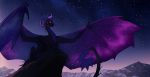  2019 claws digital_media_(artwork) dragon feral hi_res horn night outside scalie solo spines turnipberry western_dragon wings 