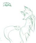  2018 ambiguous_gender anthro canid canine clothed clothing disney duo english_text fangs feral fox green_and_white ittybittykittytittys mammal monochrome nick_wilde reptile scalie simple_background snake standing sweat text vore white_background zootopia 