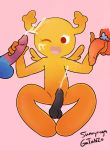  antlers cartoon_network cum cum_on_face disembodied_penis fairy hi_res horn male one_eye_closed penis penis_grab penny_fitzgerald sunnynoga the_amazing_world_of_gumball wings 