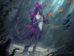  2019 anthro day detailed_background digital_media_(artwork) feral fish group marine merfolk nude spines themefinland underwater water 