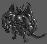  dragmon dragon invalid_color male muscular nipples pecs 