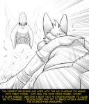  avian black_and_white butt english_text feathered_wings feathers female fidchellvore fur lucario mammal monochrome nintendo pidgeot pok&eacute;mon pok&eacute;mon_(species) text video_games wings 