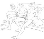  beastars equid equine erection horse komodo_dragon legosi&#039;s_grandfather lizard magazine male male/male mammal masturbation monitor_lizard muscular nude penis reptile scalie sofa thegreatmatsutzu yafya_(beastars) 