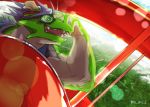  anthro dragon green_scales horn male morenatsu multicolored_scales plan scales signature solo tatsuki_(morenatsu) two_tone_scales white_scales yu_chi_i 