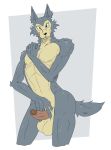  a-side beastars canid canine canis erection hi_res legosi_(beastars) male mammal muscular nude penis solo wolf 