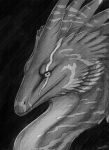  2019 ambiguous_gender digital_media_(artwork) dragon feathered_dragon feathers feral headshot_portrait hi_res keltaan portrait simple_background smile solo 