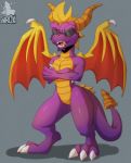  anthro claws conditional_dnp dragon eyewear horn male solo spyro spyro_the_dragon sunglasses video_games wings xnirox 
