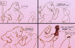  anthro clothing dialogue digital_media_(artwork) duo english_text equid equine gloves horse human laser_(artist) male mammal meme muscular nipples nude open_mouth rubber_gloves simple_background smile speech_bubble text 