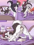  absurd_res after_sex age_difference animal_genitalia animal_penis animal_pussy anthro anus ass_to_ass balls bed black_nipples brother brother_and_sister canid canid_taur canine canine_penis canine_pussy canine_taur canis comic cum cum_in_pussy cum_inside cum_leaking dog_taur domestic_dog duo eyewear female fucked_silly fuf glasses hi_res incest knot looking_back male male/female mammal mammal_taur multi_nipple nipples open_mouth penis pussy sibling sister taur young 