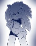  anthro blush bra clothing crossgender cuntboy eulipotyphlan hedgehog intersex mammal nowykowski7 pussy sketch solo sonic_(series) sonic_the_hedgehog sports_bra sweat underwear undressing 