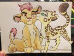  2018 4:3 all_fours cheetah colored_pencil_(artwork) cub cuddling disney disturbed duo face_lick felid feline female feral fuli fur green_eyes half-closed_eyes kion licking lion looking_at_another love male male/female mammal mane markings multicolored_fur one_eye_closed open_mouth pantherine pawpads paws photography_(artwork) raised_tail shiladalioness simple_background sitting smile spots spotted_fur standing the_lion_guard the_lion_king tongue tongue_out traditional_media_(artwork) two_tone_fur white_background yellow_fur young 