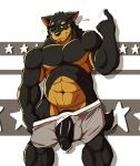  2019 5_fingers abs anthro beard beauceron biceps black_nose black_penis black_skin brown_eyes brown_skin bulge canid canine canis clothed clothing daddy-o doggieo domestic_dog english_text erection facial_hair herding_dog humanoid_penis inviting looking_at_viewer male mammal multicolored_skin muscular muscular_male muscular_thighs one_eye_closed pastoral_dog pecs penis penis_shaped_bulge simple_background smile solo standing text thick_penis topless two_tone_skin underwear undressing vein wardrobe_malfunction 