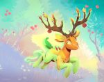  2019 antlers apple cervid feral food friendship_is_magic fruit great_seedling_(mlp) hi_res horn male mammal my_little_pony outside plant solo tree viwrastupr 