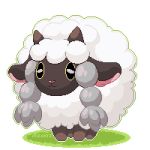  &gt;_&lt; ambiguous_gender animated bovid caprine digital_media_(artwork) feral fluffy fur horn loop low_res mammal mizdee nintendo pigtails pink_nose pixel_(artwork) pixel_animation pok&eacute;mon pok&eacute;mon_(species) quadruped solo video_games white_fur wool wooloo 